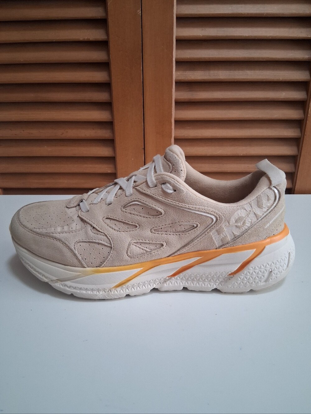 Hoka Clifton L Suede Shortbread/ Radiant Yellow Women's Sneaker * Size: 9